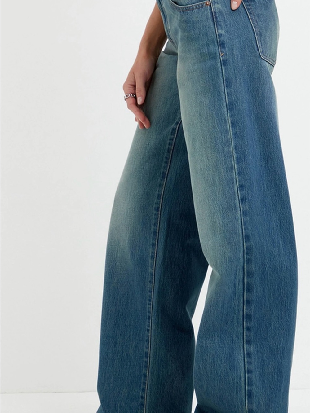 PACSUN Casey Low Rise Baggy 
Jeans Medium Indigo sz 28 - Picture 2 of 8